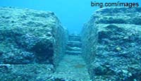 image of the underwater site of yonaguni off the coast of japan